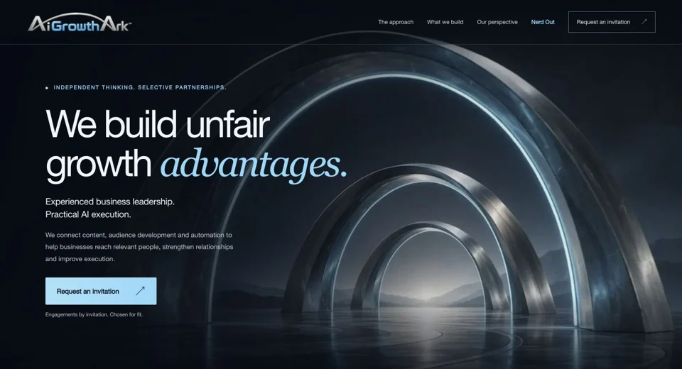 Homepage preview of AiGrowthArk
