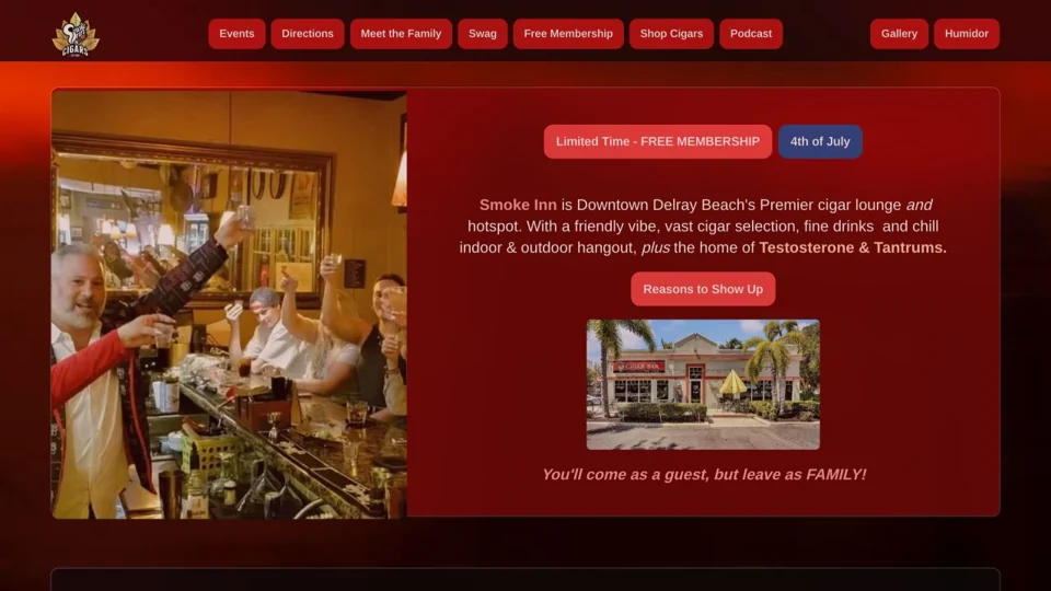 Homepage preview of Smoke Inn Delray