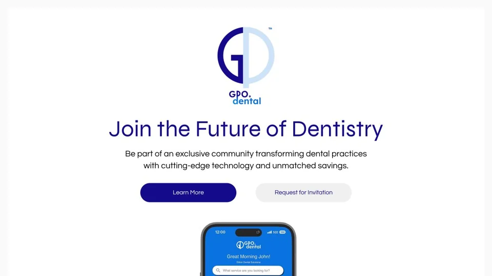 Homepage preview of GPO Dental