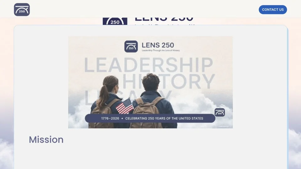 Homepage preview of LENS 250
