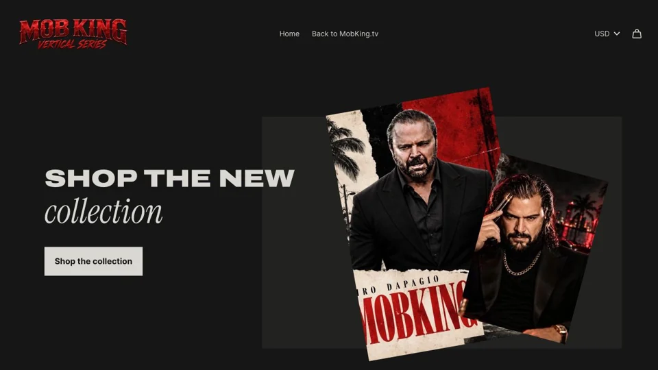Homepage preview of MobKing Shop