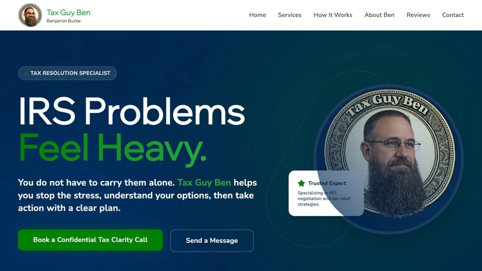 Homepage preview of Tax Guy Ben — Tax Clarity