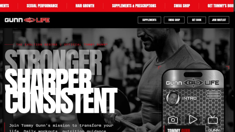 Homepage preview of GunnLife