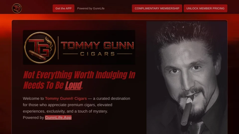 Homepage preview of Tommy Gunn Cigars