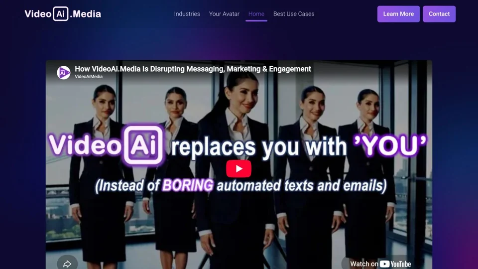 Homepage preview of VideoAi Media